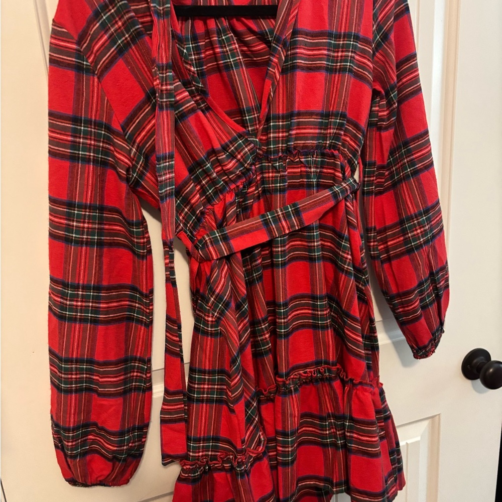 Cupshe Red Plaid Mini Dress
